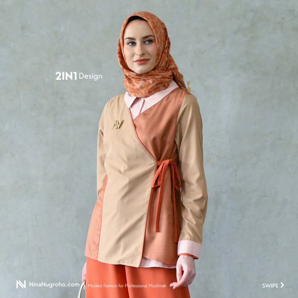 Hijab, Kemeja, Celana, dan Brooch Dijual Terpisah