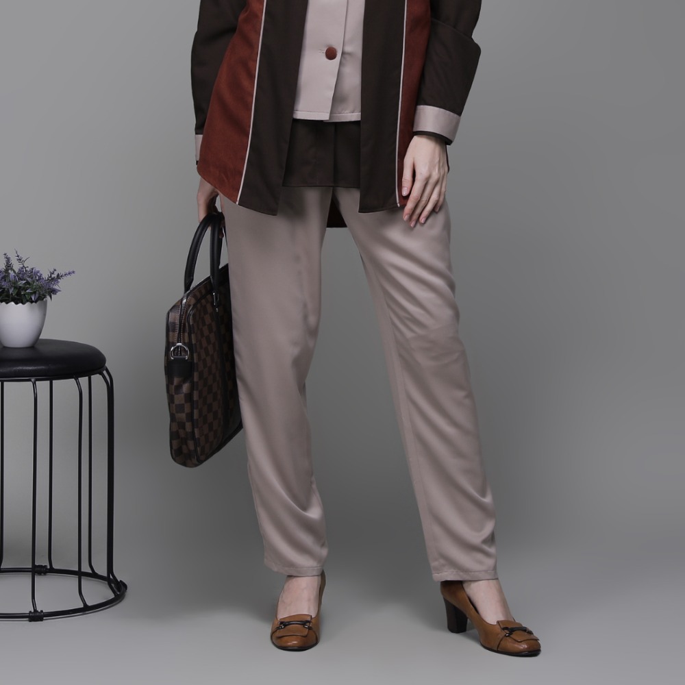 Light Taupe Pipe Pants