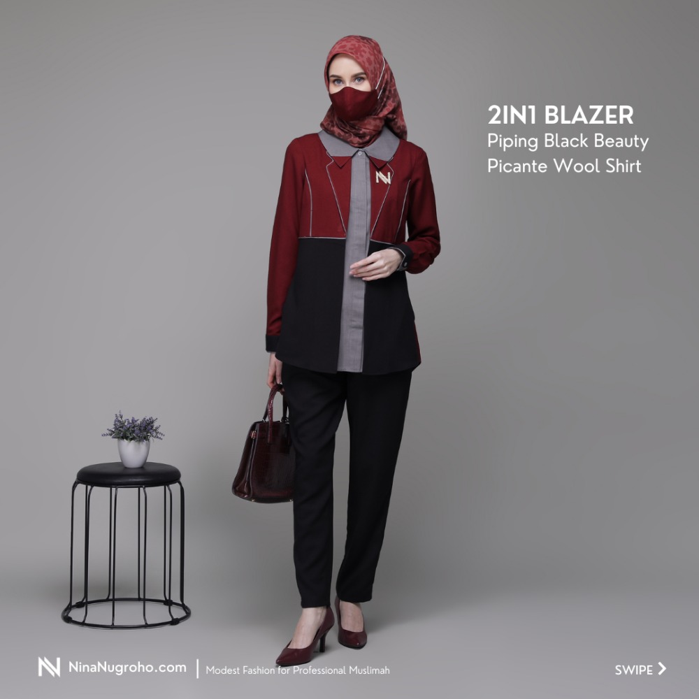Hijab, Shirt, Celana, dan Brooch Dijual Terpisah