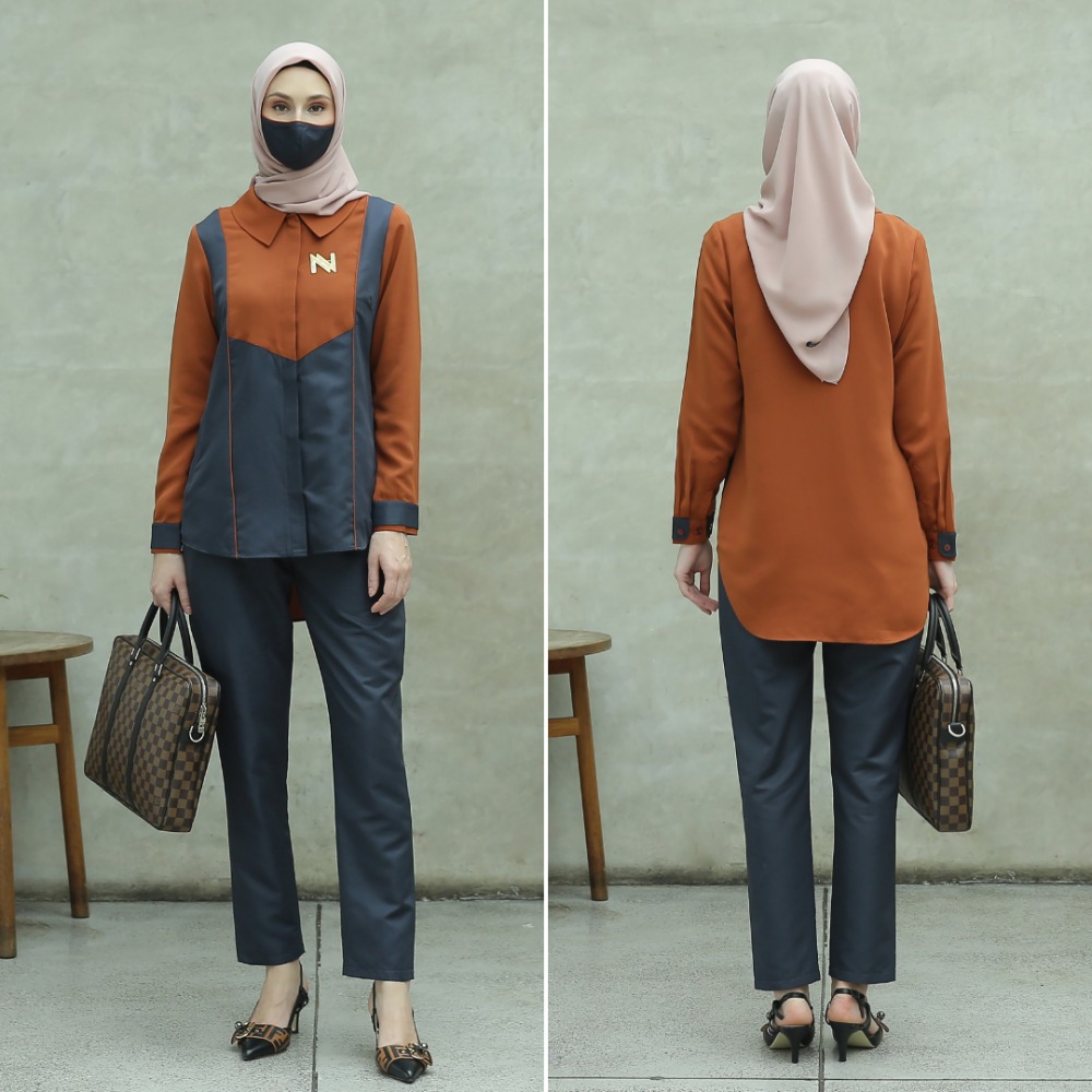 Hijab, Kemeja, Celana, dan Brooch Dijual Terpisah