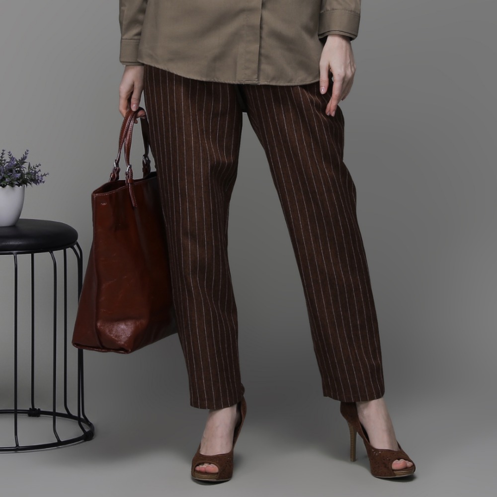Caramel Brown Pipe Pants