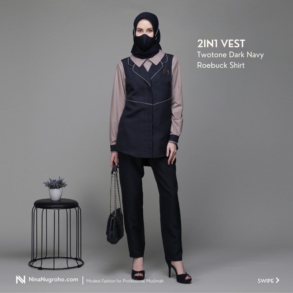 Hijab, Kemeja, Celana, dan Brooch Dijual Terpisah