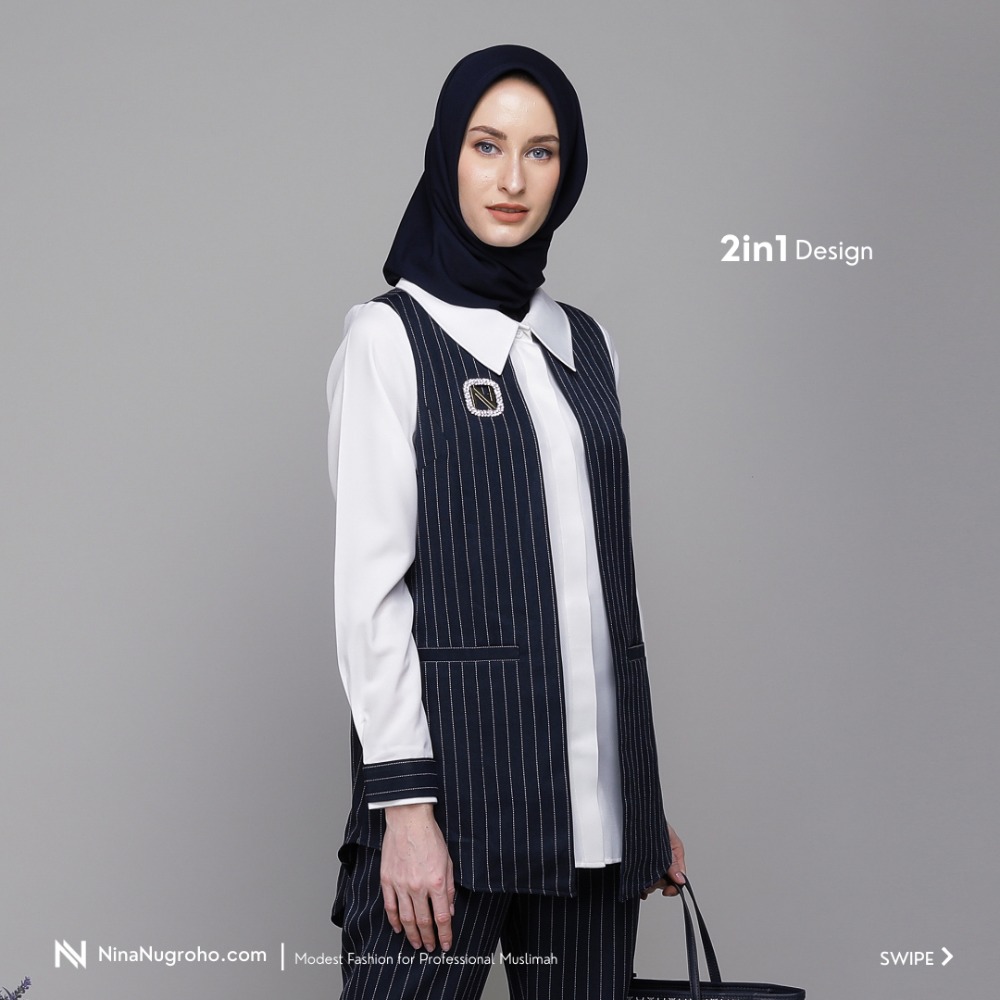 Hijab, Kemeja, Celana, dan Brooch Dijual Terpisah