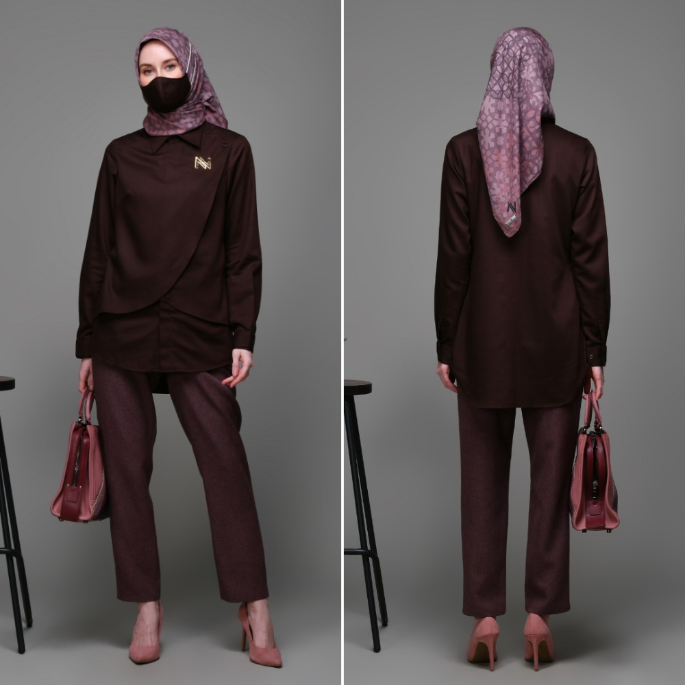Hijab, Kemeja, Celana, dan Brooch Dijual Terpisah