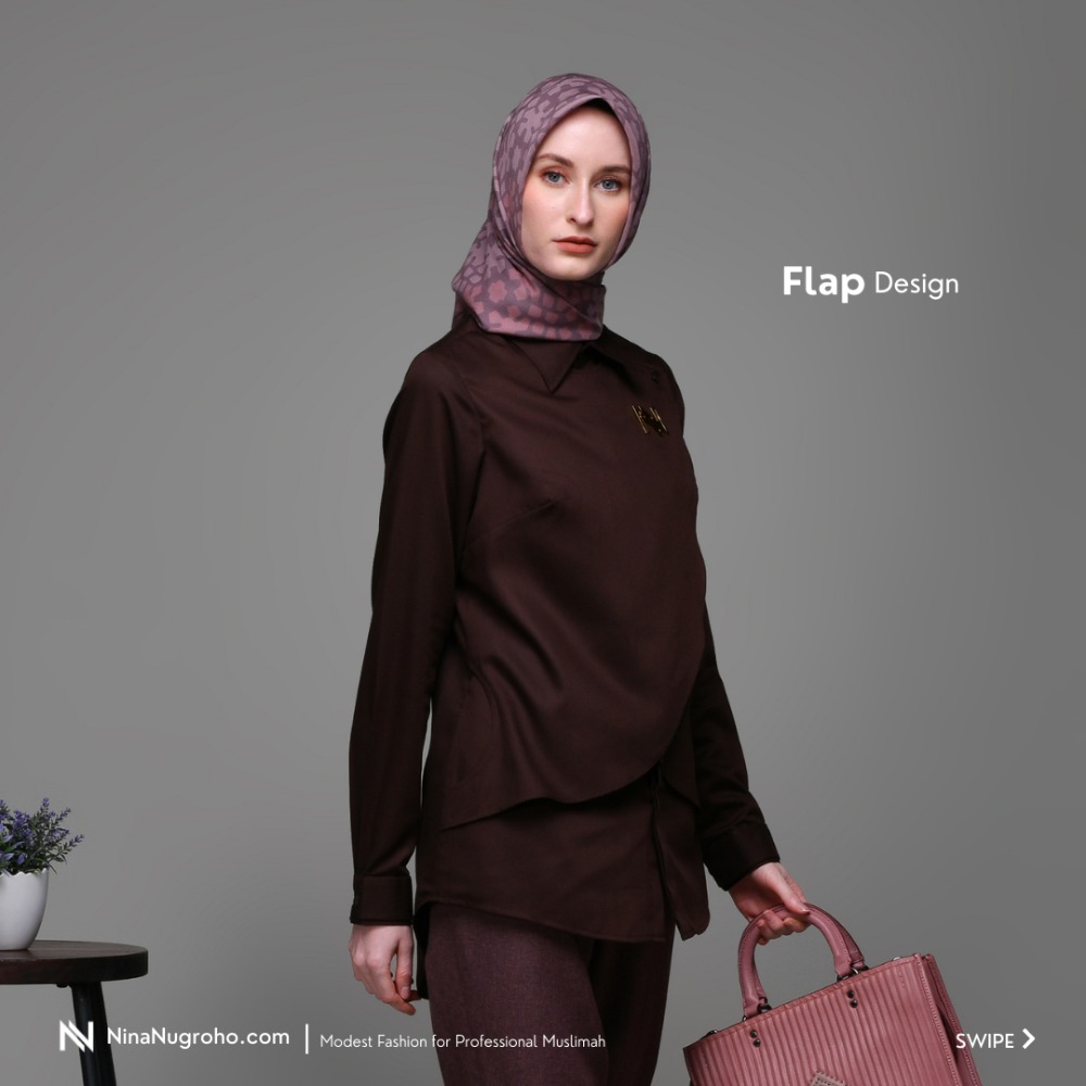 Hijab, Kemeja, Celana, dan Brooch Dijual Terpisah