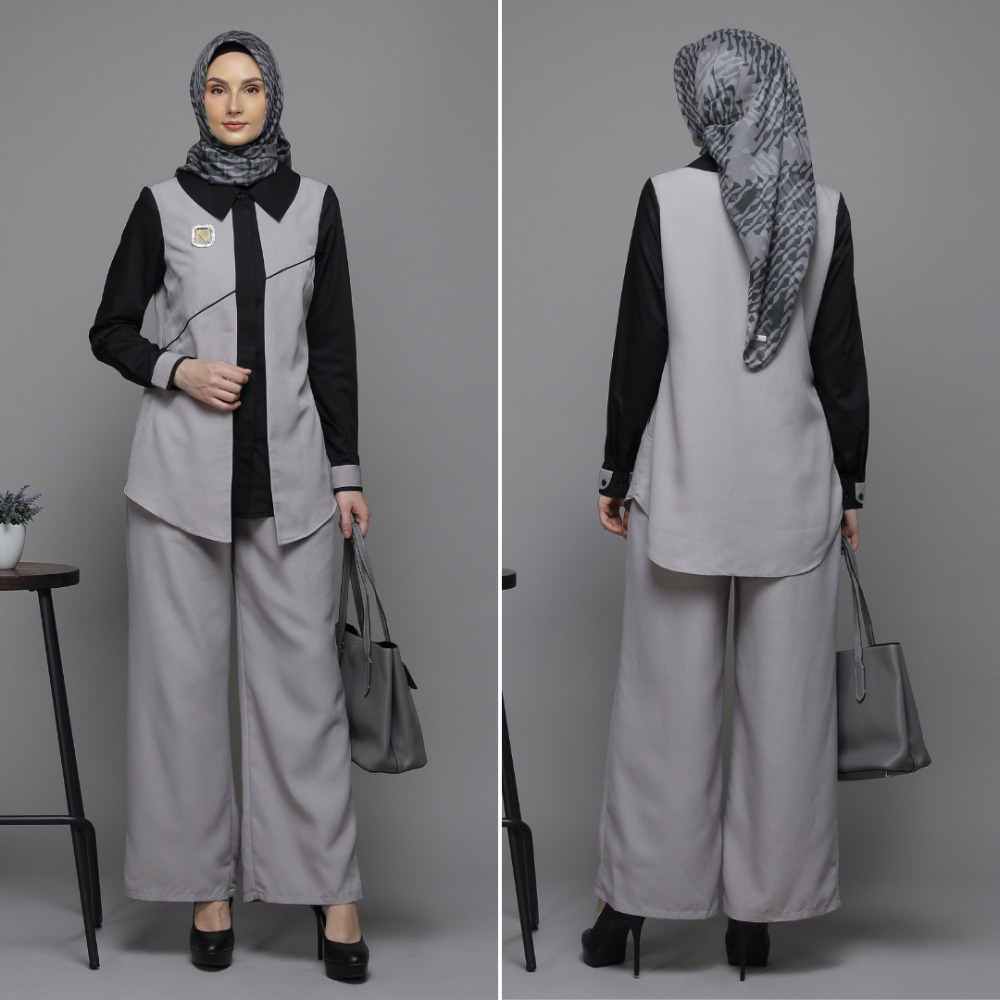 Hijab, Kemeja, Celana, dan Brooch Dijual Terpisah
